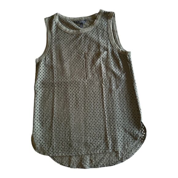 Banana Republic Olive Green Mesh Tank Top Sleeveless Blouse Size S - Picture 8 of 8
